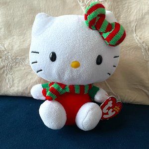 TY BEANIE BABY || Christmas Hello Kitty 6" Plush - with tags